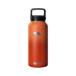 Garrafa Térmica Pl 32 Oz 946 Ml Com Tampa - QGK (Vermelho com Laranja)