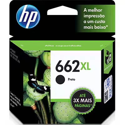 Cartucho de Tinta HP 662XL 6,5ml Preto Original