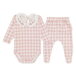 Conjunto Body Manga Longa com Gola Bordada e Mijão Laço Suedine Feminino – Ursa Provençal