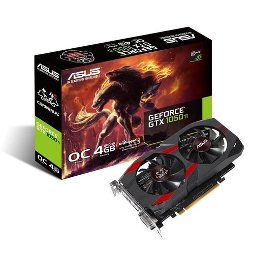 Placa de Video Asus GeForce GTX 1050 Ti Dual OC CERBERUS, 4GB, GDDR5, 128Bit, CERBERUS-GTX1050TI-O4G