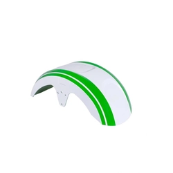 Paralama Dianteiro Para Scooter Eletrica Hawk X16 White/ Faixa Green