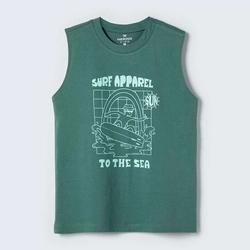 Camiseta Regata Surf Apparel Verde Hering - Masculina