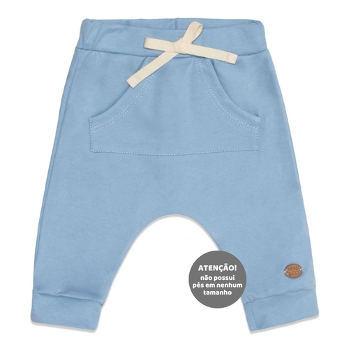 Calça Bolso Canguru Avulsa Azul Suedine Masculina - Safari Sleep