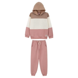 Conjunto Recortes com Capuz e Calça Moletom Lik Kids - Feminino