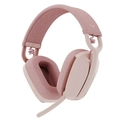 Headset Logitech Zone Vibe 100 Rosa S/ Fio 981-001223