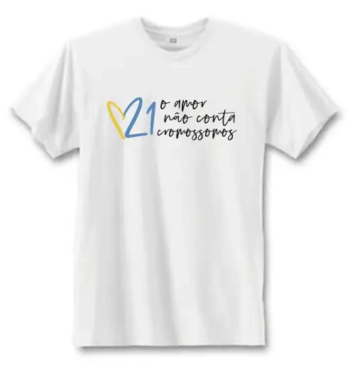 Camiseta Amor Não Conta Cromossomos - Adulto Masculino