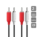 Cabo de Audio 2 Rca m para 2 Rca m - 2 Mts - P2r-2