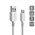 Cabo Usb a 3.0 Macho P/ Usb Tipo-c - Branco - 3 Metros Pcyes - Pucap3-3b