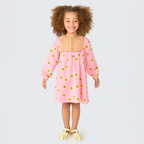 Vestido Manga Longa Girassol Hering - Feminino