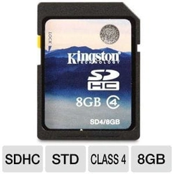 Cartão De Memória Sd 8Gb Classe 4 - kingston
