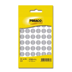 Etiqueta Adesiva TP-12 12mm Prata - Pimaco