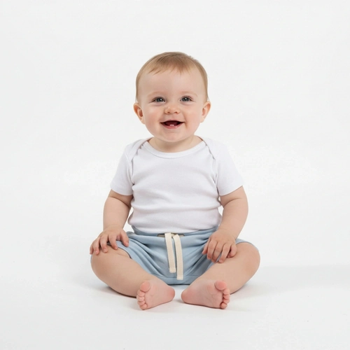 Shorts Avulso Barra Virada Suedine Liso Masculino BabyCotton