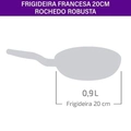 Frigideira Rochedo Robusta Grafite 20cm - Cxm / 6