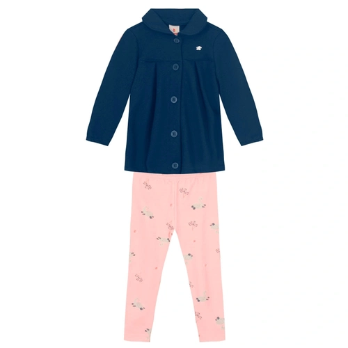 Conjunto Casaco Moletom e Calça Legging Estampada Brandili - Feminino