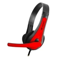 Headset Gamer C3TECH C/Microfone P2 Preto e Vermelho - PH-30BK