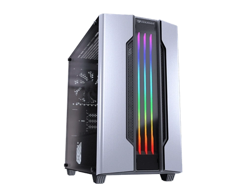 Gabinete Gamer Cougar Gemini M Silver, Mini Tower, RGB, com FAN, Lateral em Vidro - 385TMB0-0002 - OpenBox