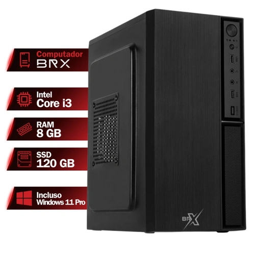 Computador Brx I3 2100 8gb Ssd 120g Windows 11 Pro
