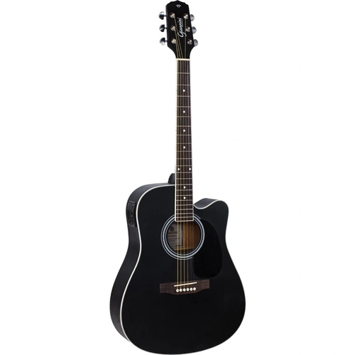 Violao Eletrico Aco Folk Cutaway Gdc-1 Ceq Sbk (preto Satin) Giannini