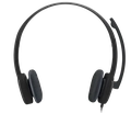 Headset com fio Logitech H151 com Microfone com Redução de Ruído e Conexão 3,5mm