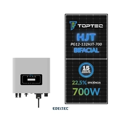Gerador Edeltec Solar Deye 4,90 Kwp Mon. 220v Laje (4k/700w Bifacial)