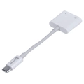 Adaptador Fone de Ouvido Celular Audio P2 3.5mm + Carregador para Usb Tipo c - Adpatc7.1