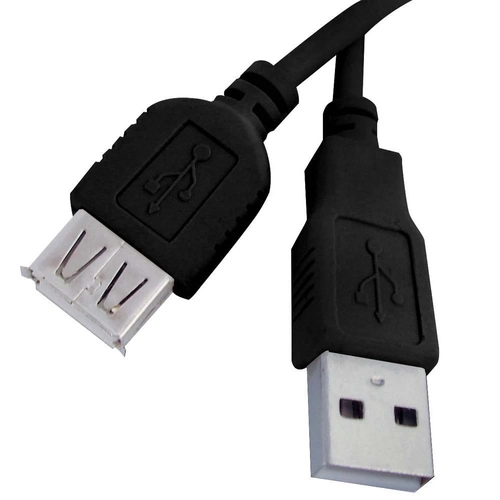 Cabo Extensor USB M x USB F 5 Metros Pluscable Preto - PC-USB5002