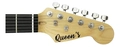 Guitarra elétrica Queens D137561 stratocaster de hardwood preta e branca com diapasão de bordo-açucareiro