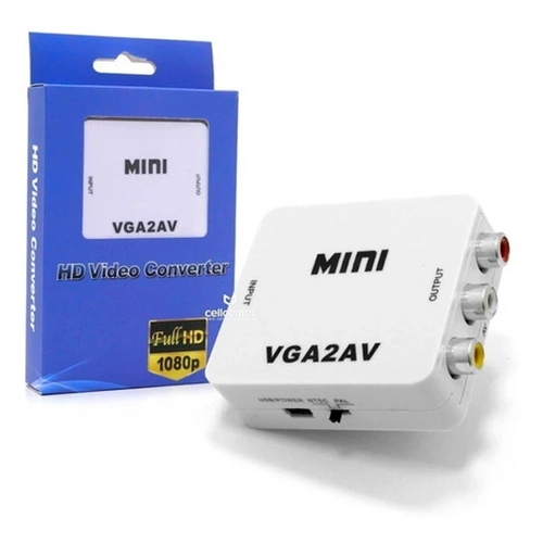 Adaptador Mini Conversor Vga P/ Rca Ref. Es-02