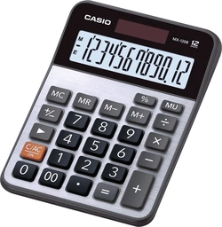 Calculadora de Mesa Casio 12 Dígitos Alimentação Solar Prata - MX-120B-S4-DC