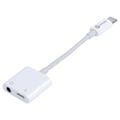 Adaptador Fone de Ouvido Celular Audio P2 3.5mm + Carregador para Usb Tipo c - Adpatc7.1