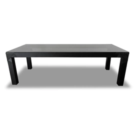 Mesa de 100x250cm em Alumínio Epóxi e Fibra Sintética com Vidro Dourados