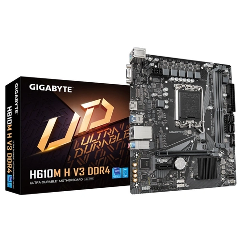Placa Mãe Gigabyte Intel H610m h V3 Lga 1700 Matx M.2 Nvme 2xddr4 Max. 64gb 1xd-sub/hdmi 2xusb 3.2 4xusb 2.0