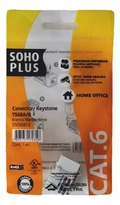 Conector Femea Keystone Rj45 Cat.6 T568a/b Soho Plus - Branco 35050413