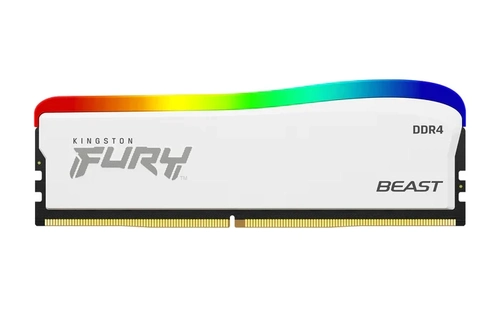 Memória DDR4 8GB 3200Mhz Kingston Fury RGB Branca - KF432C16BWA/8