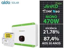 Gerador De Energia Solar Growatt Zero Grid Sem Estrutura Growatt Gf 17,86kwp Jinko Tiger Neo Mono 470w Mid 15kw 4mppt Trif 220v