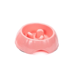 Comedouro Tigela de Alimentação Lenta M Rosa para Cães e Gatos