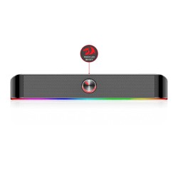 Soundbar Redragon Adiemus 3W RMS RGB USB 150Hz/20KHz Botão Touch Preto - GS560