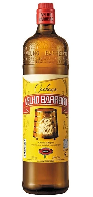 Cachaça Adoçada Velho Barreiro 910ml
