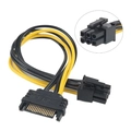 Adaptador de Cabo De Energia Sata x 6 Pinos Placa De Vídeo