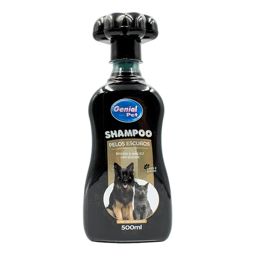 Shampoo Genial Pet - Pêlos Escuros Maciez e Brilho com Silicone 500ml