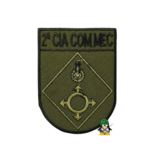 Distintivo de Organização Militar Bordado - DOM - Baixa Visivilidade (2ª Cia Com Mec)