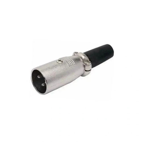 Cannon Xlr Macho Metal Niquelado C/ Prensa C/5 Preto Importado