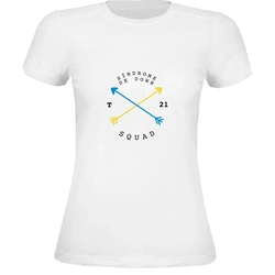 Camiseta Síndrome de Down Esquadrão T21 - Adulto Feminina