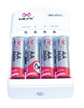 Carregador de Pilhas Mox CP51 c/2 pilhas AA 2700mAh.