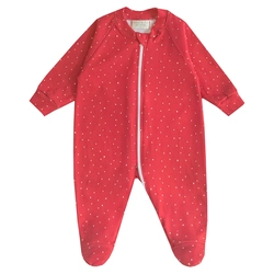 Macacão Manga Longa Estampado com Ziper Suedine Feminino – Cogumelos