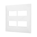 Placa Espelho Tomada Legrand Pial Plus+  2+2 Postos Separados 4x4 Branco  618514bc