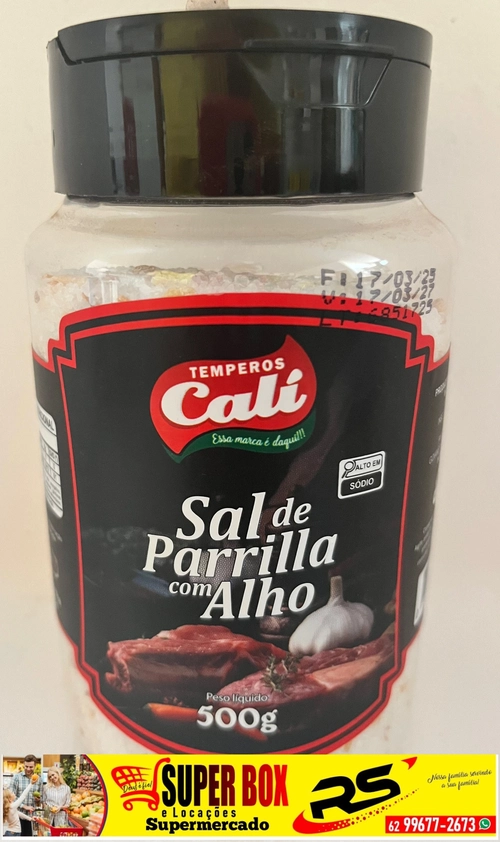 Temperos Cali Sal De Parrilla Com Alho 500g