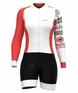 Macaquinho de Ciclismo Feminino Copo de Leite