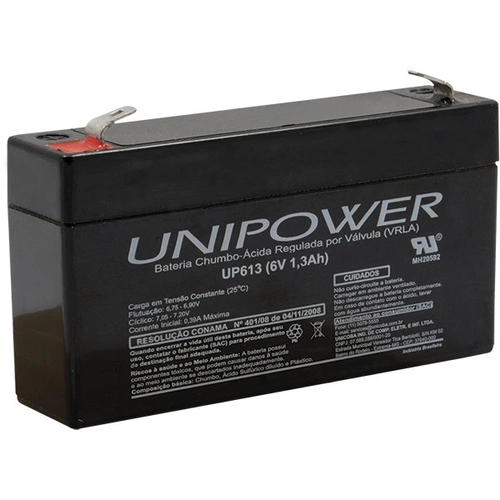 Bateria 6v 1,3a Selada Up613 Unipower