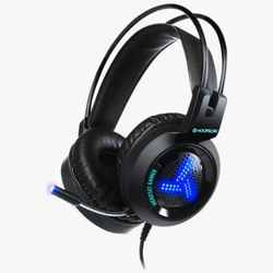 Fone Headset Game Led Azul Usb 2m Hoopson F-100-Az